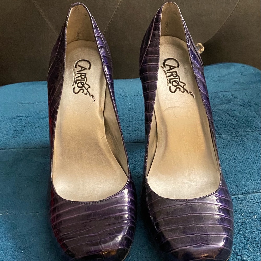 Purple Carlos Santana leather pumps size 8